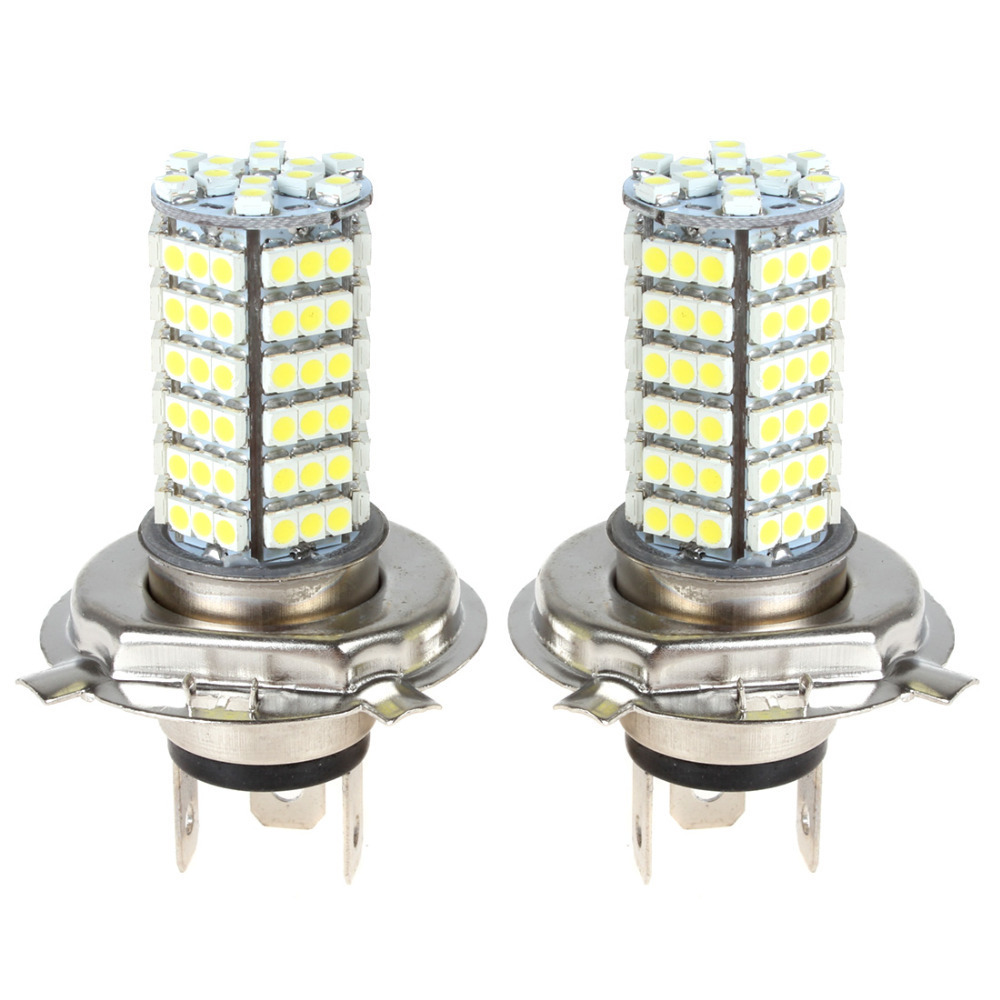 2pcs! dc 12v h4-1210-120smd led white light car fog lamp led driving day light bulb with 360 degree beam angle