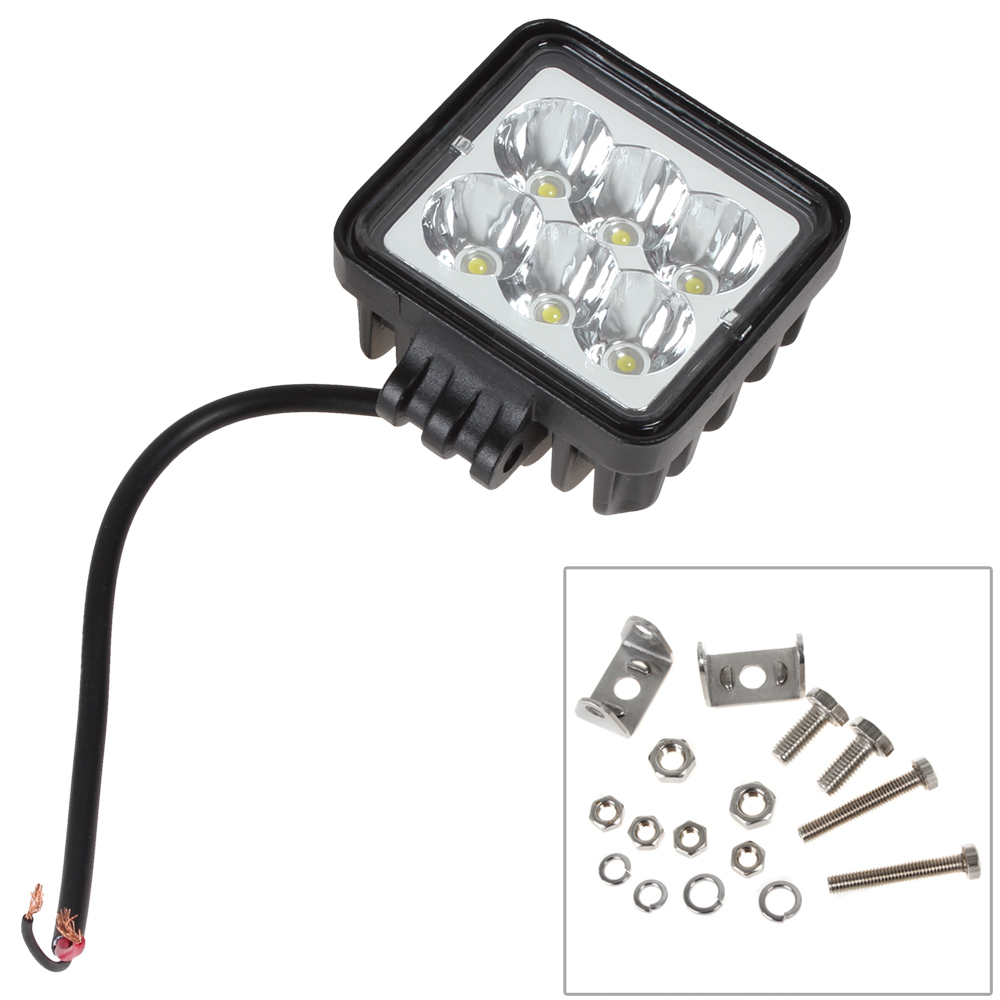 2pcs/pair! 3 inch 12v / 24v 18w led work light lamp waterproof 6000k off road led worklight for tractor boat 4wd offroad suv atv