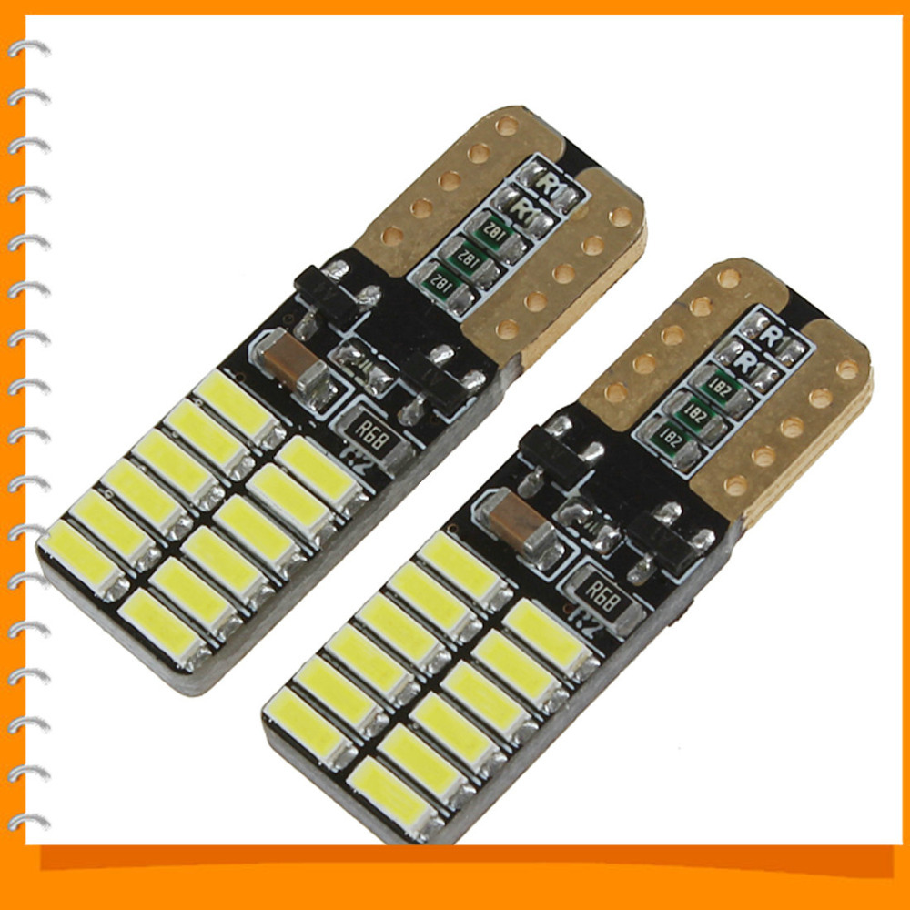 2pcs t10 4014 24 smd leds auto car reading / tail light / license plate / dme / door / side turn signal lamp bulbs 2pcs t10 4014 24 smd leds auto car reading / tail light / license plate / dme / door / side turn signal lamp bulbs