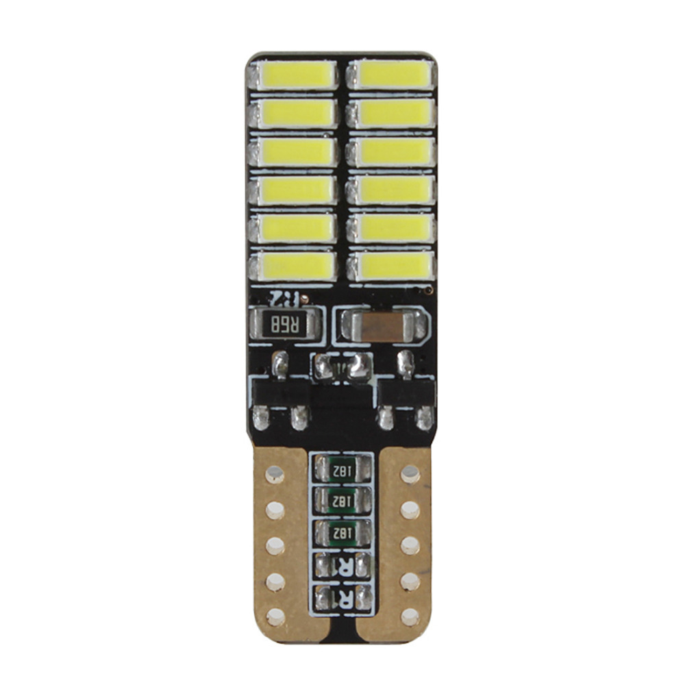 2pcs t10 4014 24 smd leds auto car reading / tail light / license plate / dme / door / side turn signal lamp bulbs