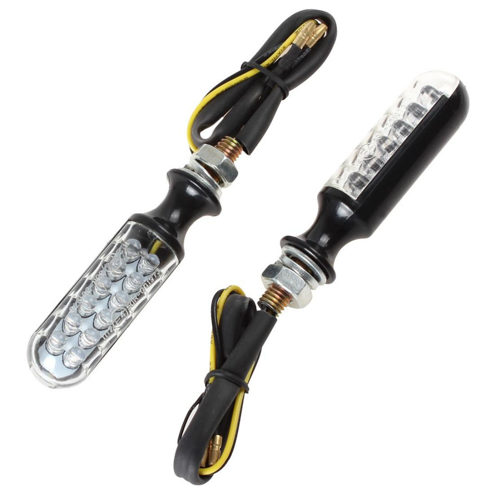 2pcs universal 12 leds motorcycle turn signal light bulb led motorbike indicator lights amber blinker lamp