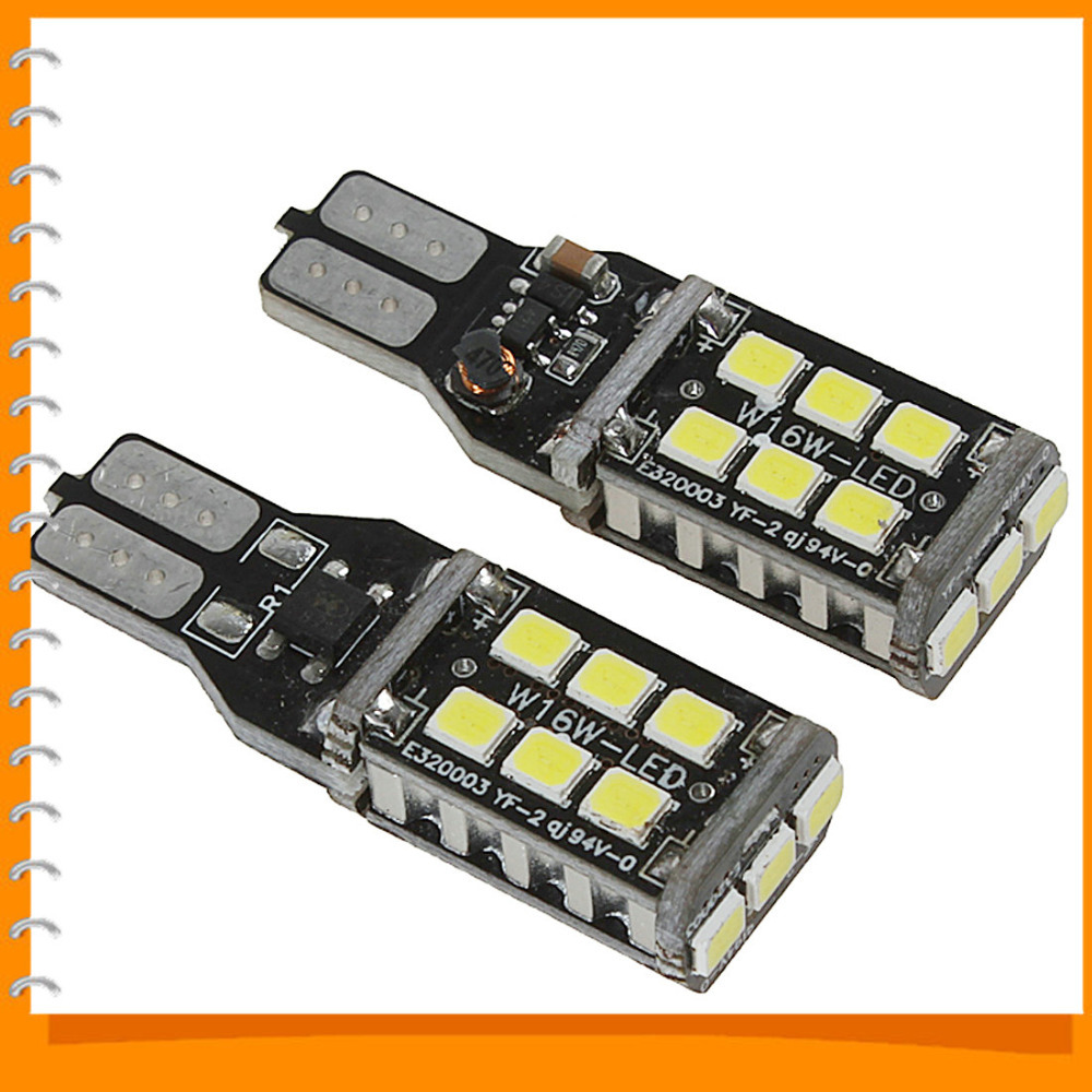 2pcs white 12v t15 2835 15 smd led auto car fog / parking brake light reverse turn signal lamp bulbs 2pcs white 12v t15 2835 15 smd led auto car fog / parking brake light reverse turn signal lamp bulbs