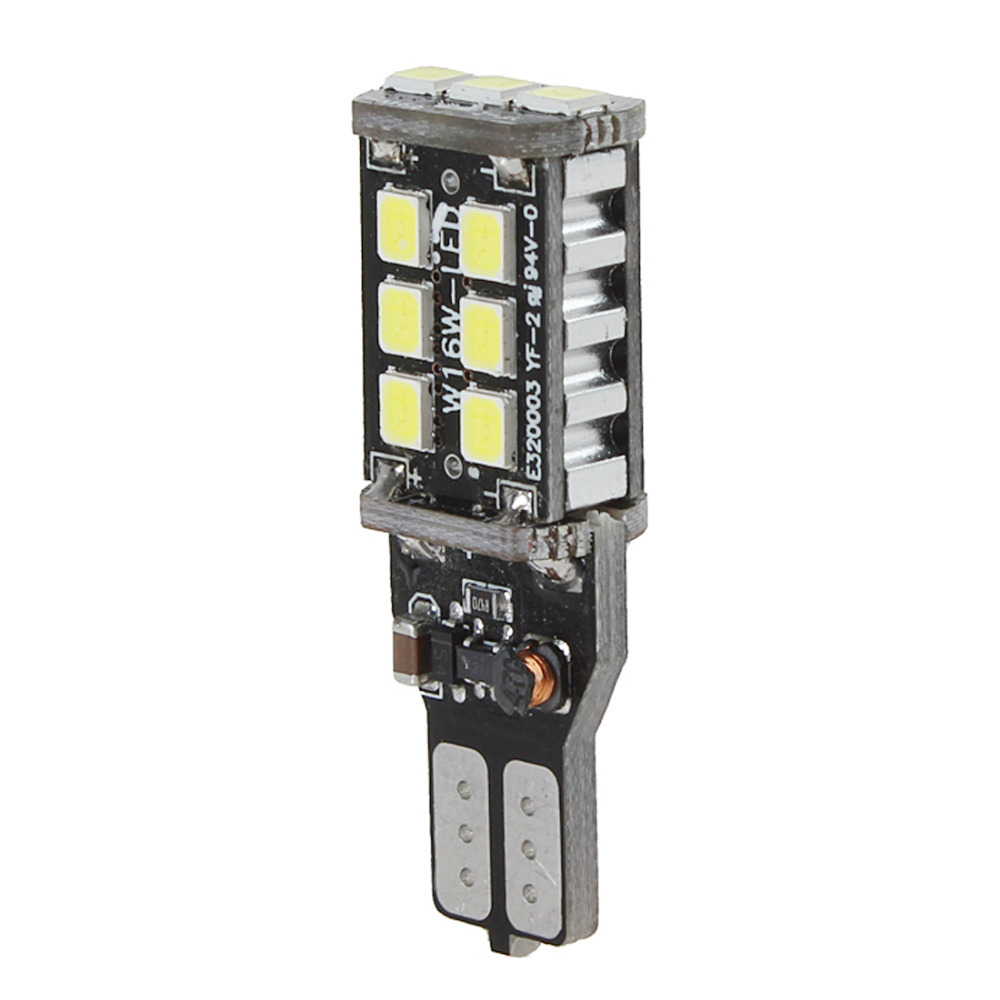 2pcs white 12v t15 2835 15 smd led auto car fog / parking brake light reverse turn signal lamp bulbs