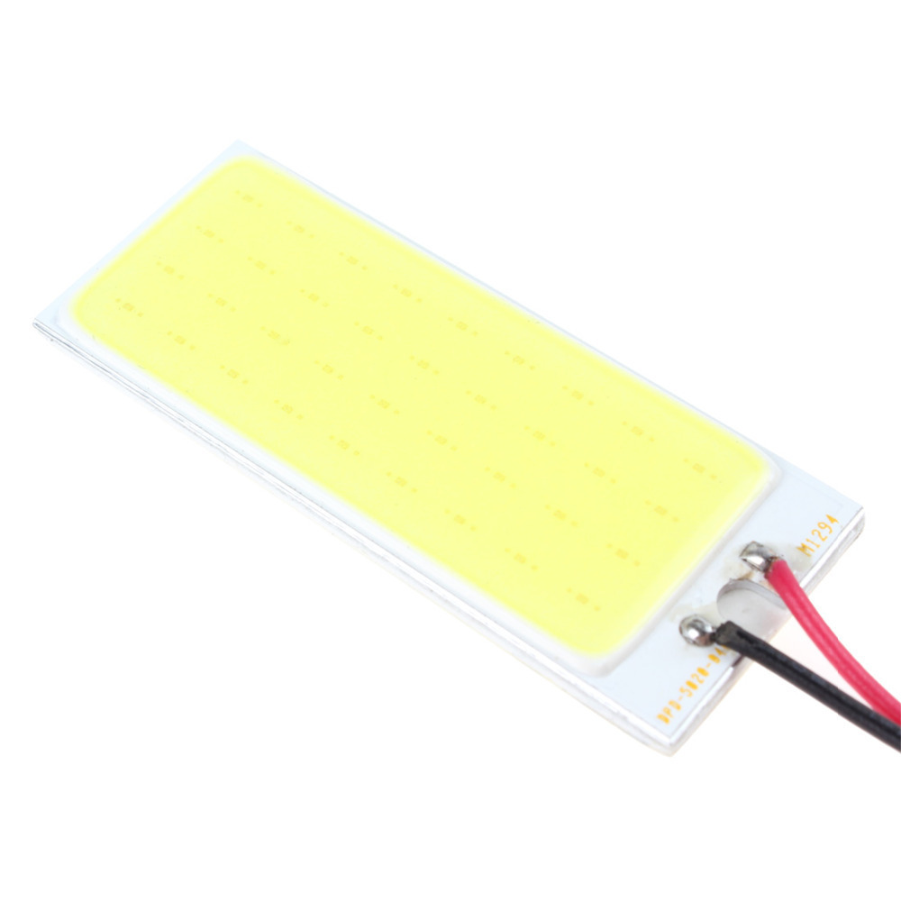 3pcs! 5w cob 36 chip led white interior light panel t10 ba9s festoon car dome lamp