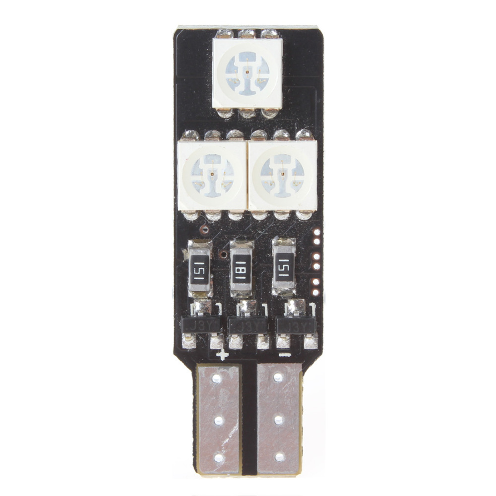 4pcs! t10 5050-6smd colorful led light bulbs rgb multimodal show wide light car reading door lamp