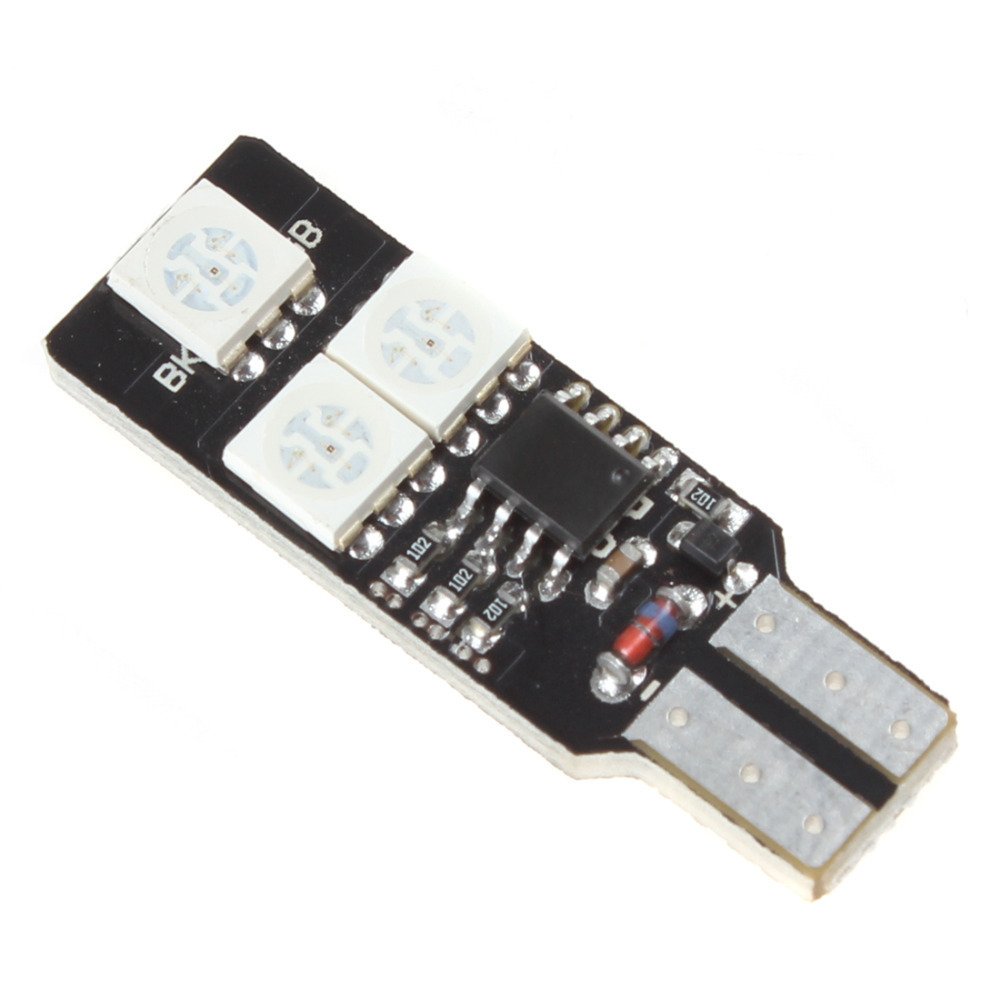 4pcs! t10 5050-6smd colorful led light bulbs rgb multimodal show wide light car reading door lamp