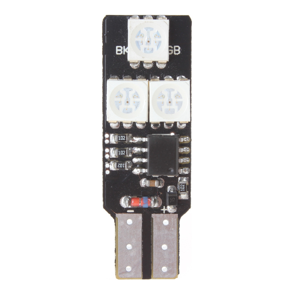 4pcs! t10 5050-6smd colorful led light bulbs rgb multimodal show wide light car reading door lamp