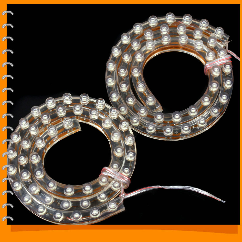 50cm 12v led universal car daytime running light waterproof flexible white led drl strip headlight tail stop brake fog lamp