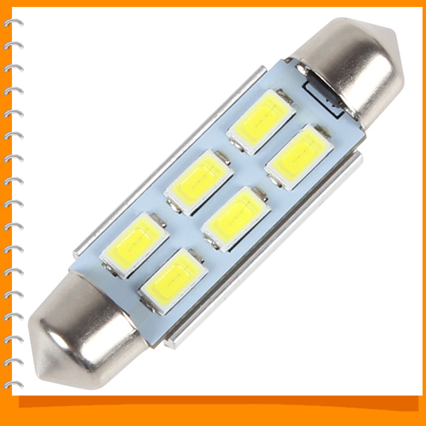 5pcs! 12v 3w 5630 smd led white car festoon reading light lamp auto car interior lighting bulb