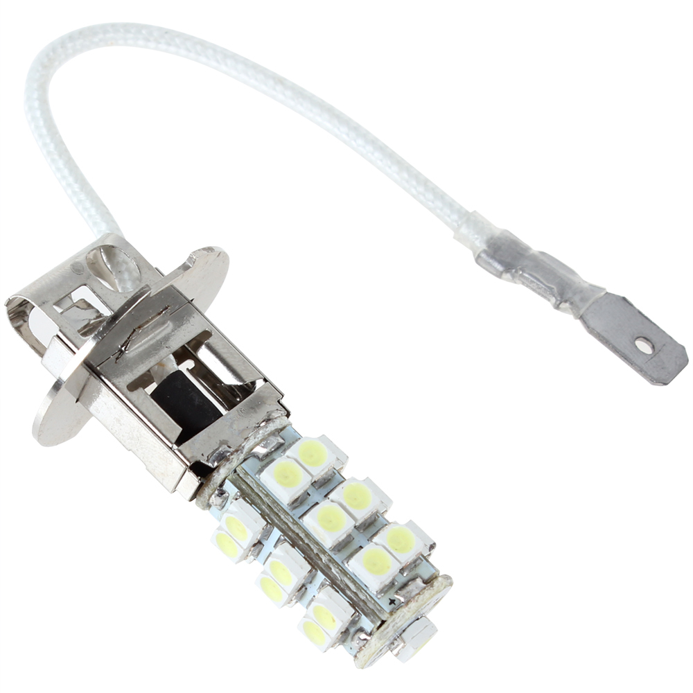 5pcs! h3 12v 2w 25 x smd white led car fog light bulb super bright car fog lamp