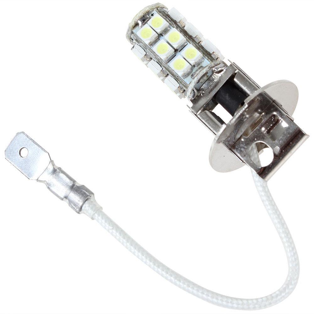 5pcs! h3 12v 2w 25 x smd white led car fog light bulb super bright car fog lamp
