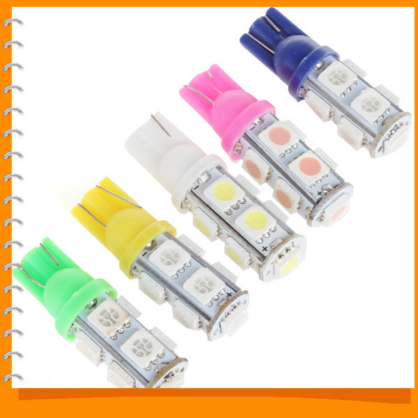 5pcs! t10 5050 3w 12v 4000k 9 x led auto car light source led corn bulb lamp - red / yellow / blue / black / white 5pcs! t10 5050 3w 12v 4000k 9 x led auto car light source led corn bulb lamp - red / yellow / blue / black / white