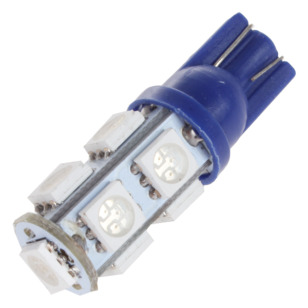 5pcs! t10 5050 3w 12v 4000k 9 x led auto car light source led corn bulb lamp - red / yellow / blue / black / white
