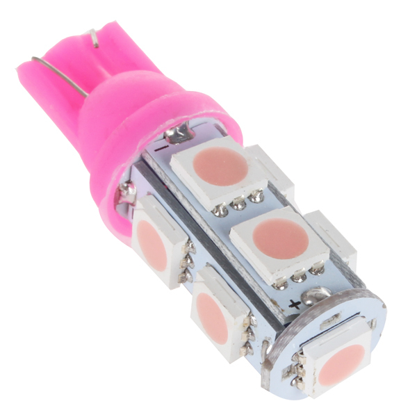 5pcs! t10 5050 3w 12v 4000k 9 x led auto car light source led corn bulb lamp - red / yellow / blue / black / white