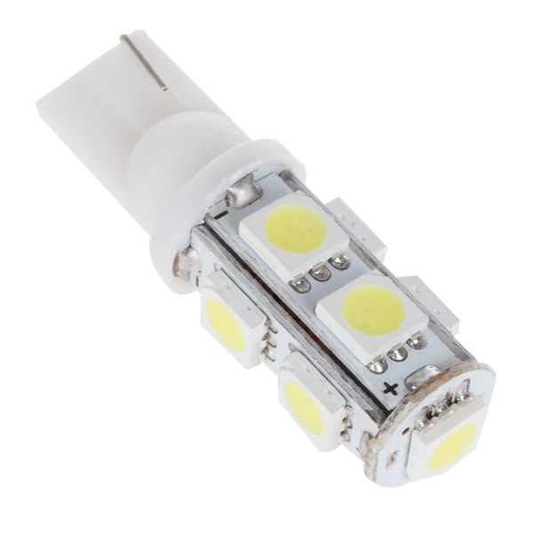 5pcs! t10 5050 3w 12v 4000k 9 x led auto car light source led corn bulb lamp - red / yellow / blue / black / white
