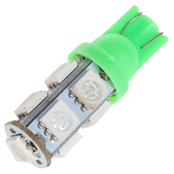5pcs! t10 5050 3w 12v 4000k 9 x led auto car light source led corn bulb lamp - red / yellow / blue / black / white