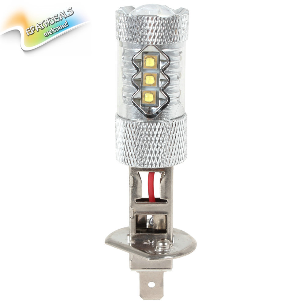 h1 80w 12v pure white cree led fog lamp bulb auto car led daytime running light drl foglights high power parking light source