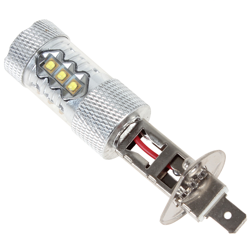 h1 80w 12v pure white cree led fog lamp bulb auto car led daytime running light drl foglights high power parking light source