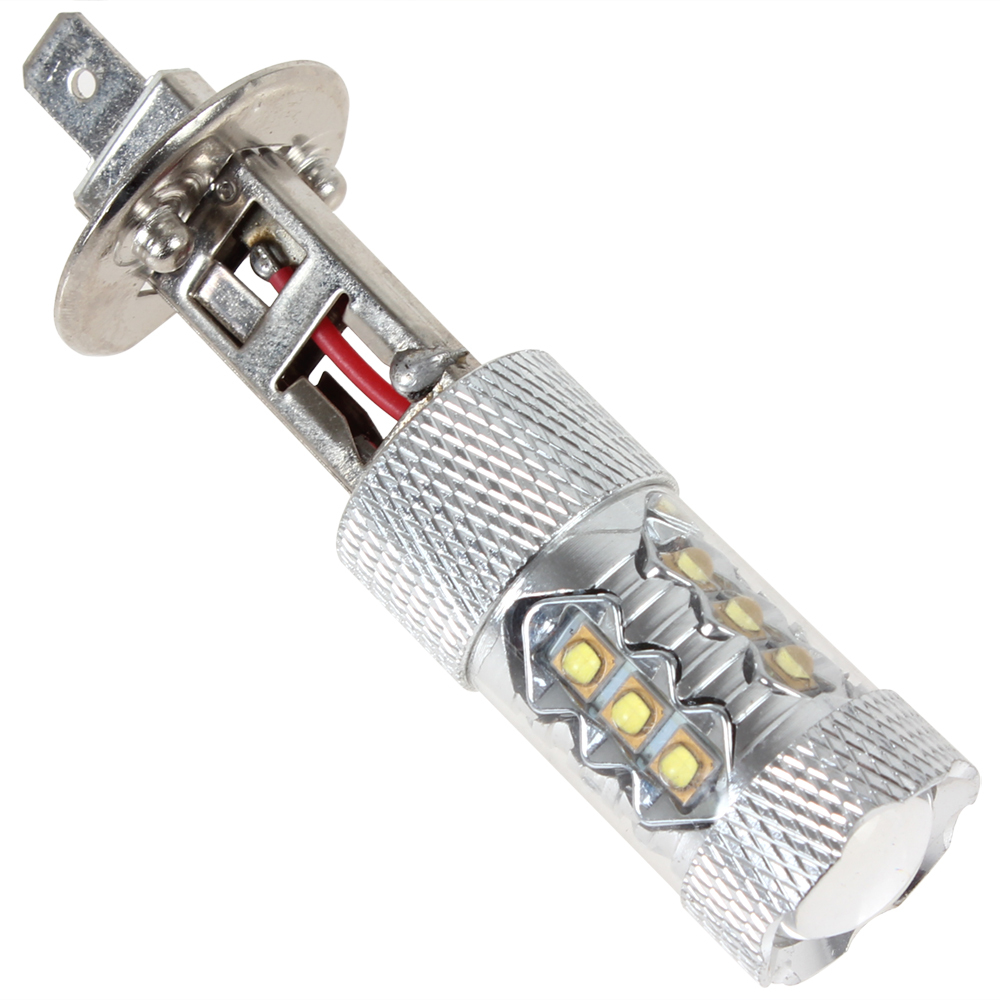 h1 80w 12v pure white cree led fog lamp bulb auto car led daytime running light drl foglights high power parking light source
