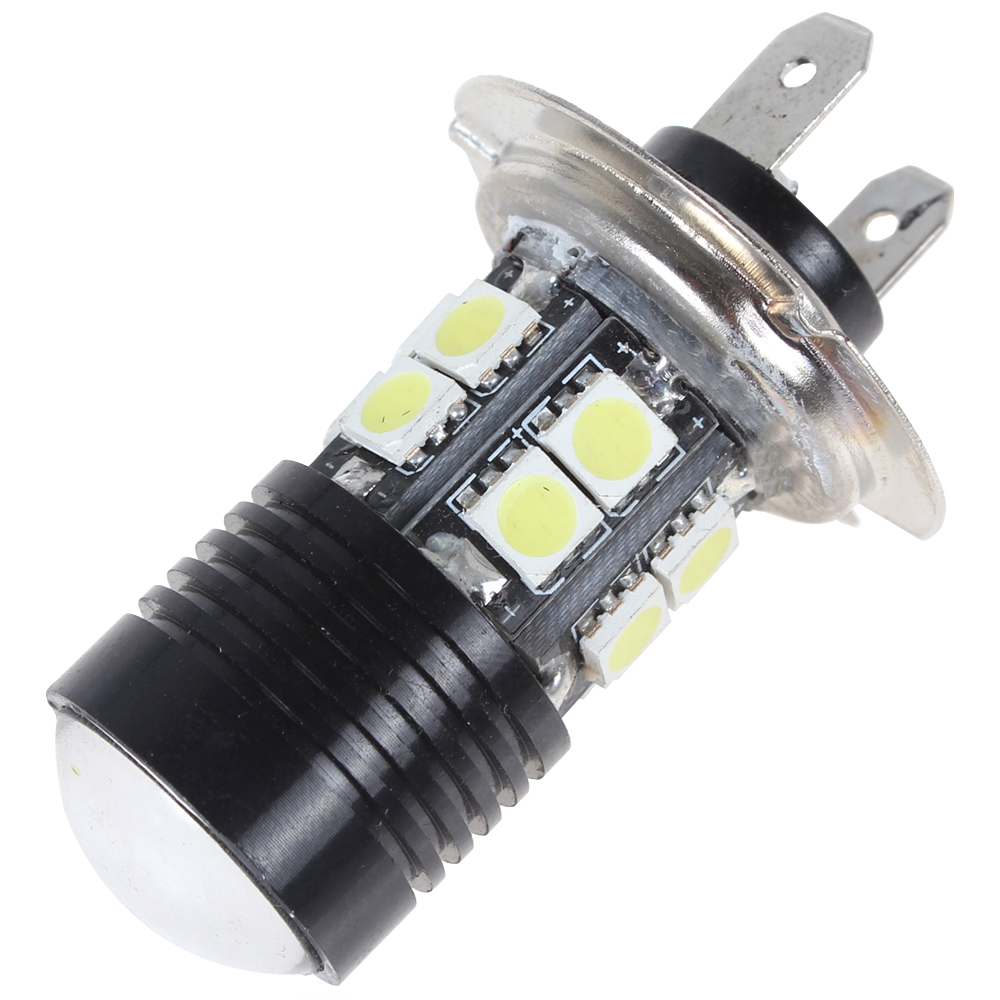 h7 high power cree q5 car led fog light lamps led projector lens 12v 12w 750lm 12 x 5050 smd white led vehicle foglamp bulb