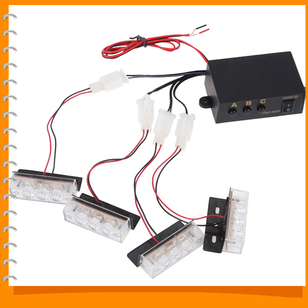 high power 12v 6w led car flash light lamp warning light for emergency vehicle flashing light