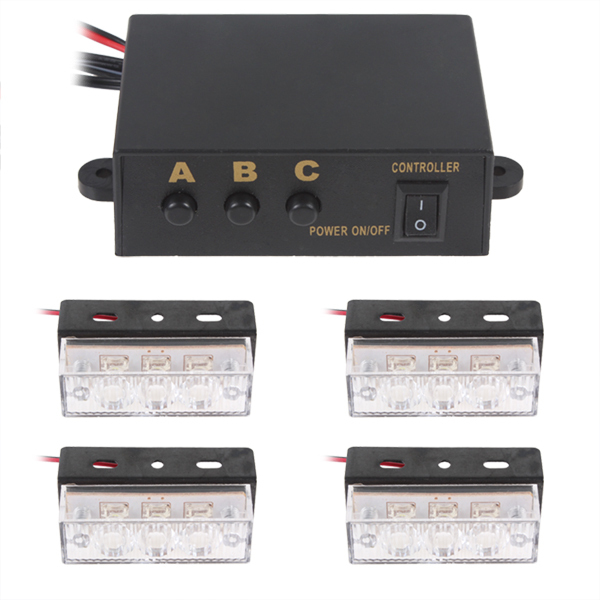 high power 12v 6w led car flash light lamp warning light for emergency vehicle flashing light