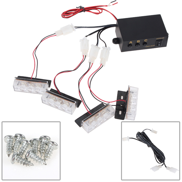 high power 12v 6w led car flash light lamp warning light for emergency vehicle flashing light