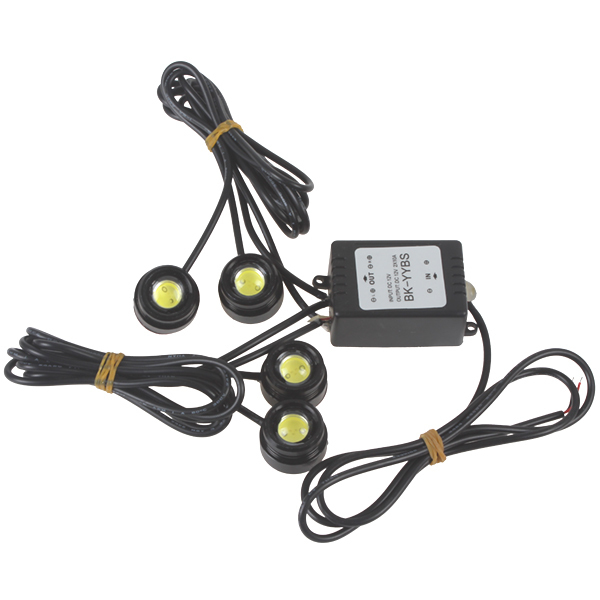one to four 1.5w strobe flash eagle eye led drl car day time running light revers tail stop lamp with wireless remote