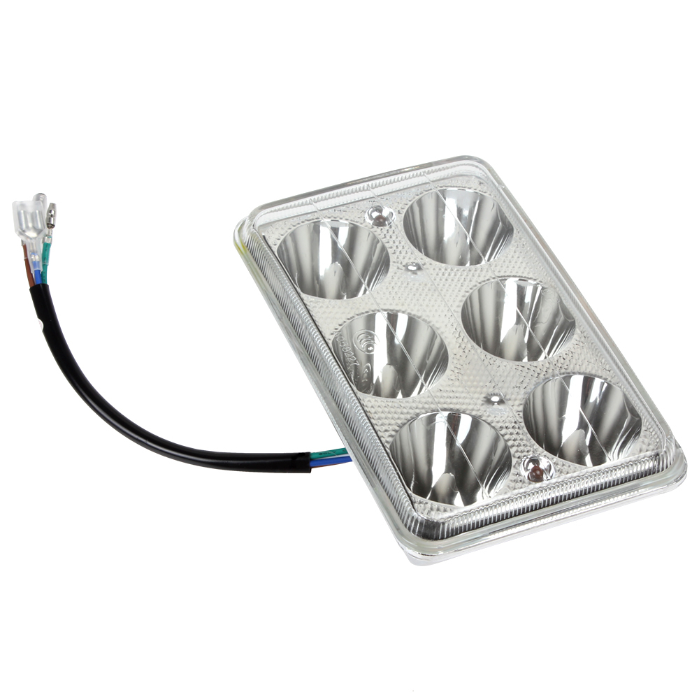 universal dc 12v led motorcycle headlight headlamp bulb motorbike motorcycle head light lamp with 6 white and 2 small color led