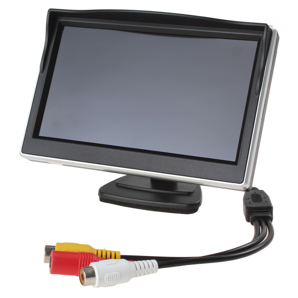 2.4ghz wireless car rear view monitor 5 inch tft lcd 800 x 480 car rearview parking monitor + auto car backup reverse camera