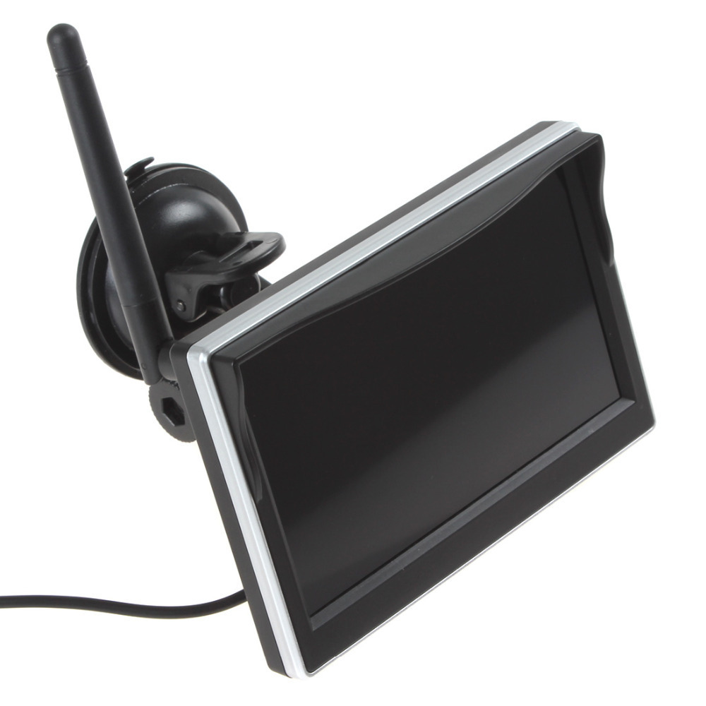 2.4ghz wireless car rear view monitor 5 inch tft lcd 800 x 480 car rearview parking monitor + auto car backup reverse camera