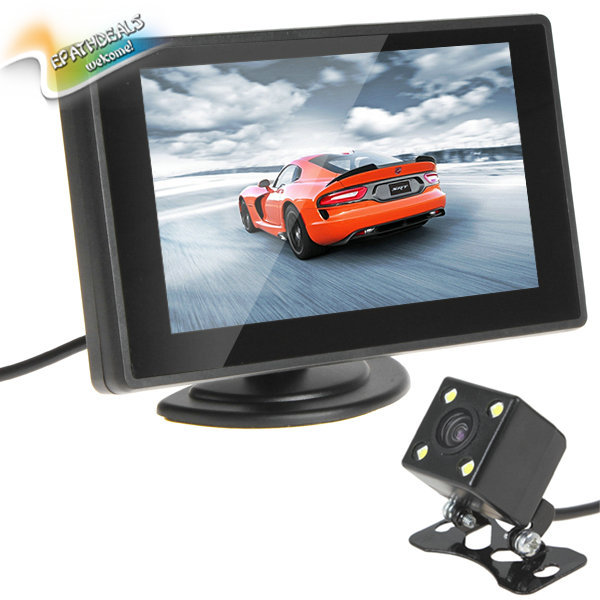 4.3 inch color tft lcd 480 x 272 car rear view monitor parking + 420tvl night vision car rearview reverse camera 170 wide angle