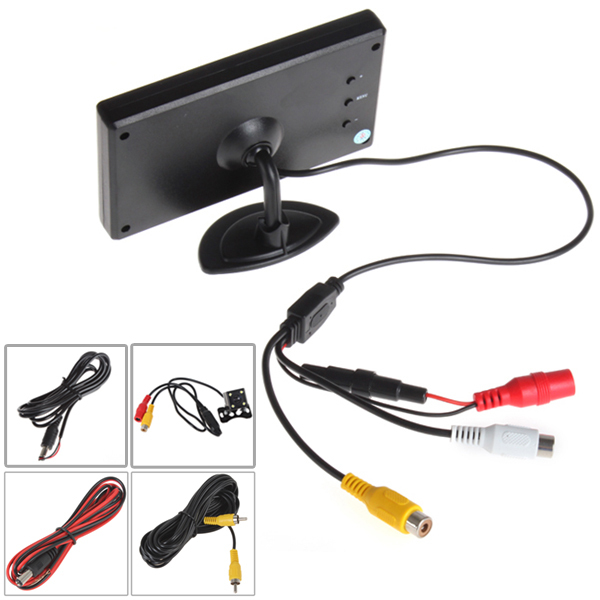 4.3 inch color tft lcd 480 x 272 car rear view monitor parking + 420tvl night vision car rearview reverse camera 170 wide angle