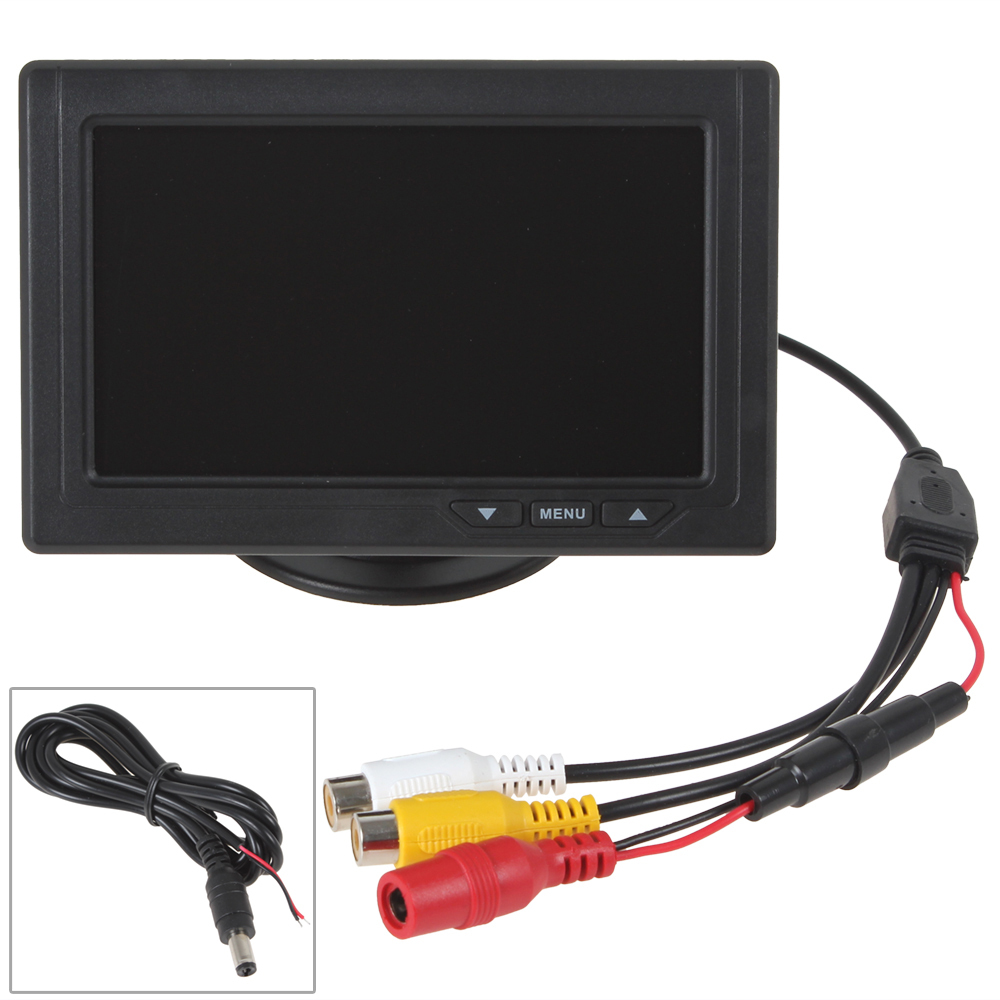 4.3 inch color tft lcd 480 x 272 car rear view monitor vehicle auto car rearview reverse monitor parking for camera dvd vcd