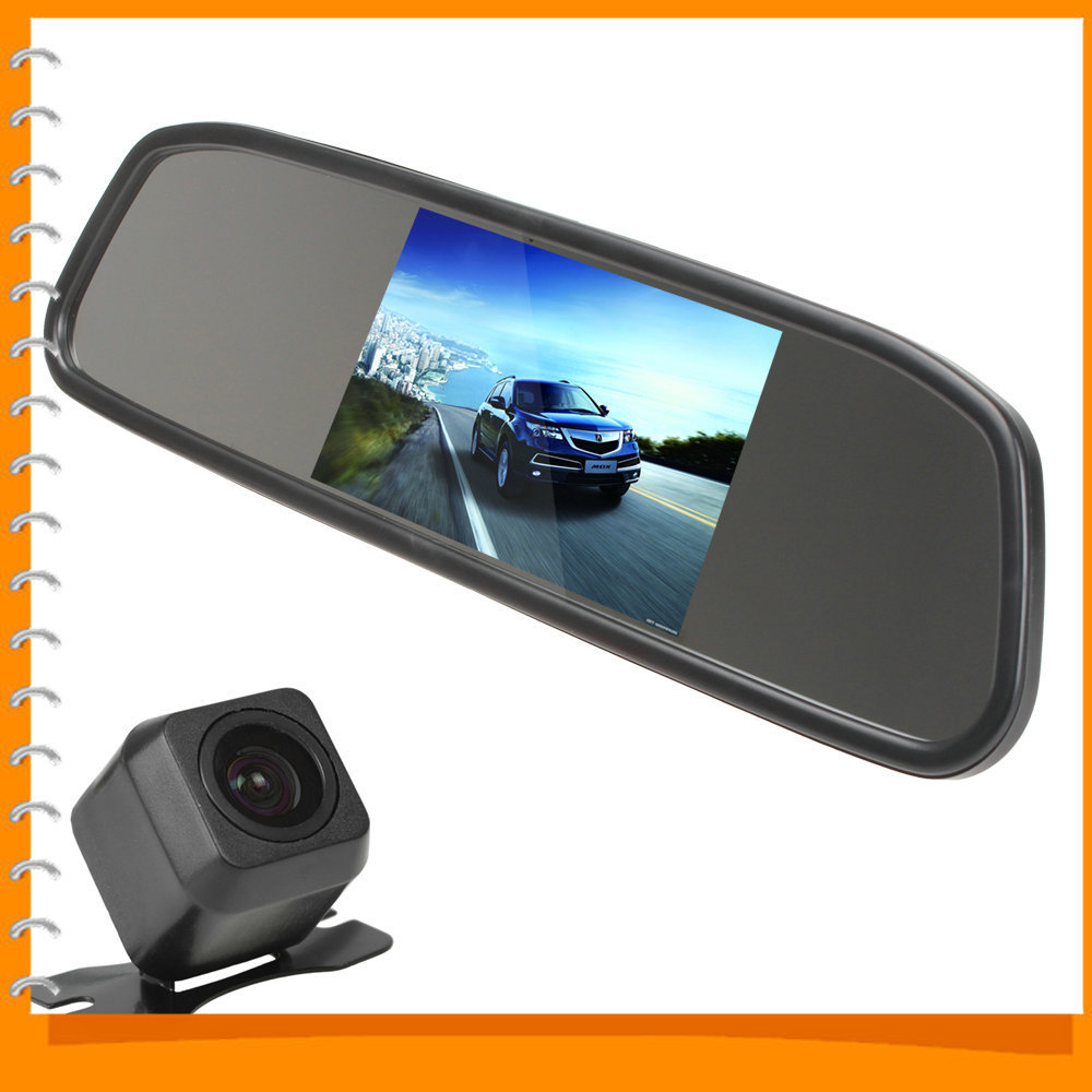4.3 inch color tft lcd car rearview mirror monitor parking rear view monitor + night vision waterproof car reverse backup camera 4.3 inch color tft lcd car rearview mirror monitor parking rear view monitor + night vision waterproof car reverse backup camera