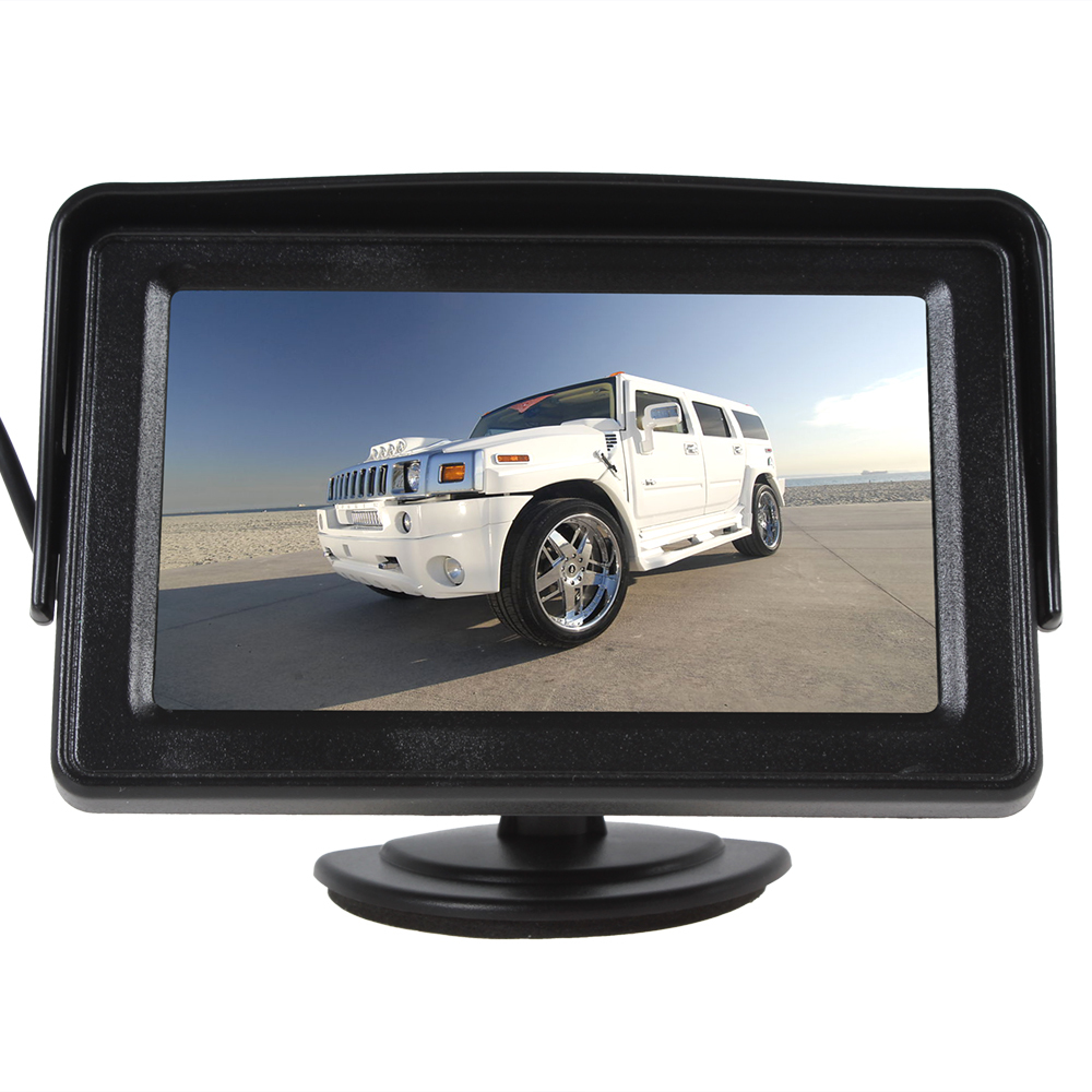 4.3 inch color tft lcd car rearview monitor 2 video input 480 x 272 car parking backup monitor support car rear-view syste