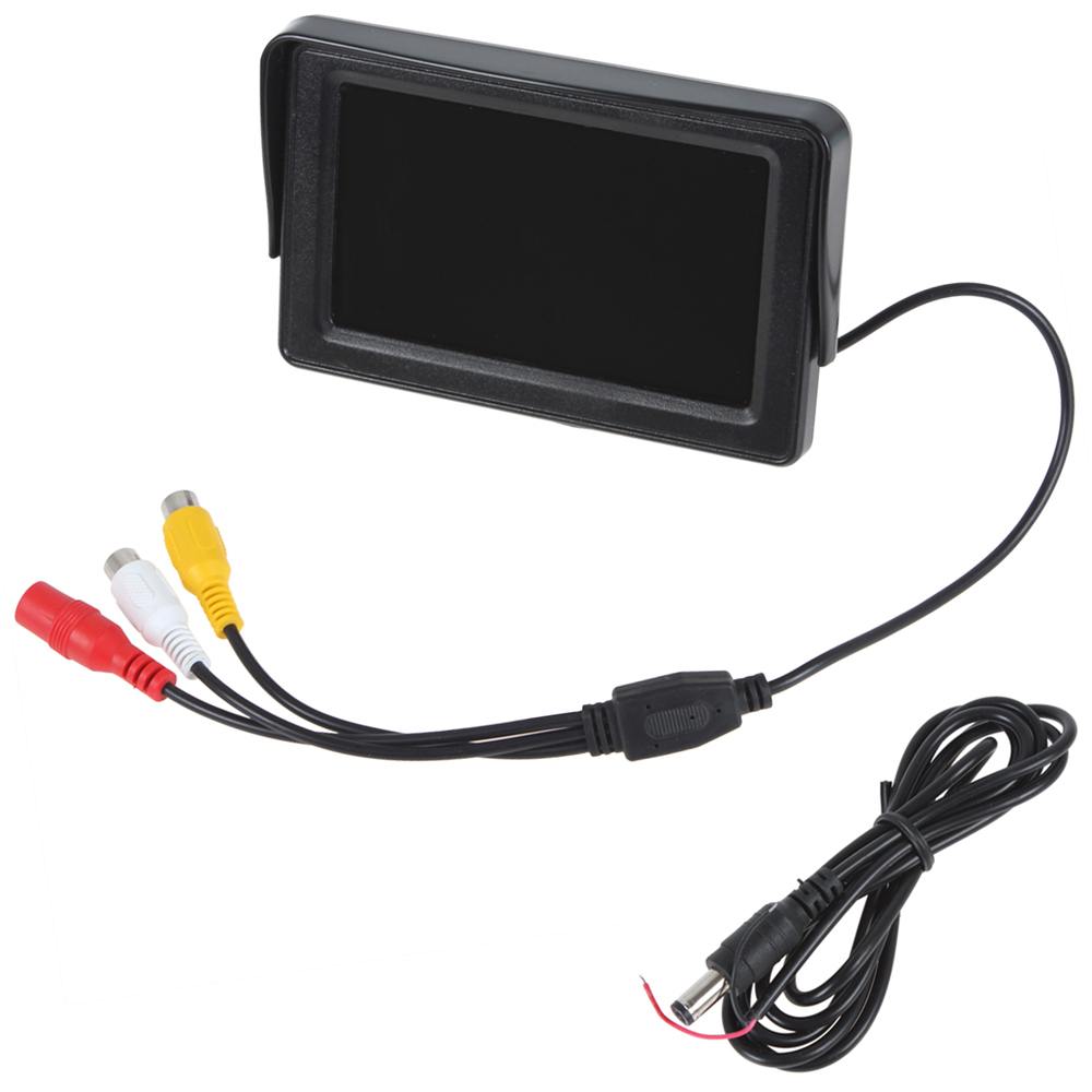 4.3 inch color tft lcd car rearview monitor 2 video input 480 x 272 car parking backup monitor support car rear-view syste