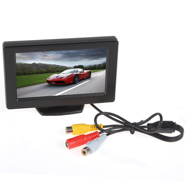 4.3 inch color tft lcd hd car monitor rearview parking monitor + car rear view reverse camera 170 degree view angle