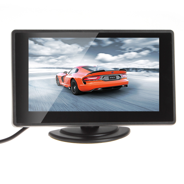 4.3 inch color tft lcd parking car rear view monitor car rearview backup monitor 4.3'' 2 video input for reverse camera dvd
