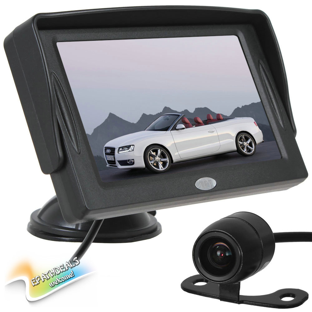 4.3 inch color tft lcd pocket-sized car rear view monitor parking + e306 18mm cmos / ccd auto car rearview reverse backup camera