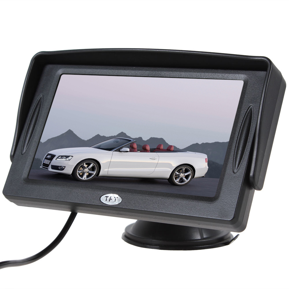 4.3 inch color tft lcd pocket-sized car rear view monitor parking + e306 18mm cmos / ccd auto car rearview reverse backup camera
