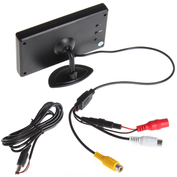 4.3 inch tft lcd car rear view monitor + night vision reverse rearview camera for backup parking 2 vdeo input