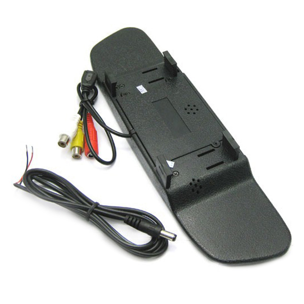 4.3 inch tft lcd car rearview mirror monitor 2 video input + 4 parking sensor + waterproof reverse rear view camera