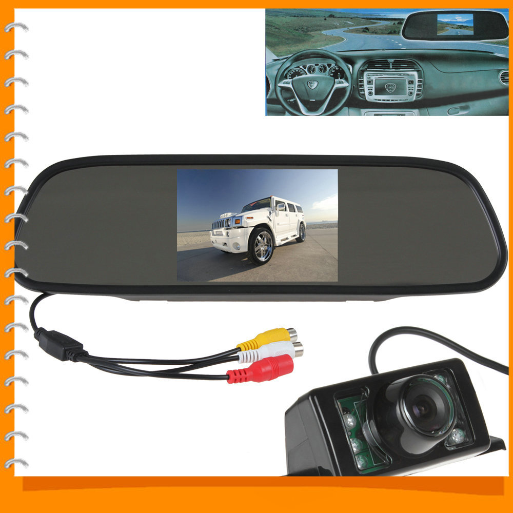 5 inch color tft lcd car rear view mirror monitor parking wide view angle + 7 ir light waterproof car rearview reverse camera 5 inch color tft lcd car rear view mirror monitor parking wide view angle + 7 ir light waterproof car rearview reverse camera