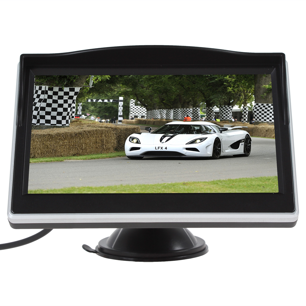 5 inch color tft lcd car rear view monitor 480 x 272 hd digital car rearview reverse backup monitor support vcd dvd gps camera