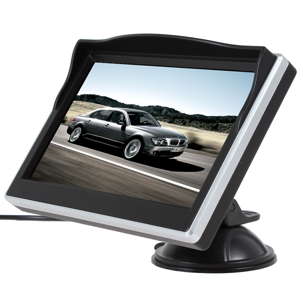 5 inch color tft lcd car rear view monitor 480 x 272 hd digital car rearview reverse backup monitor support vcd dvd gps camera