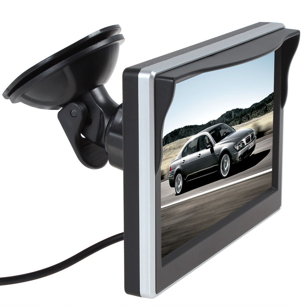 5 inch color tft lcd car rear view monitor 480 x 272 hd digital car rearview reverse backup monitor support vcd dvd gps camera