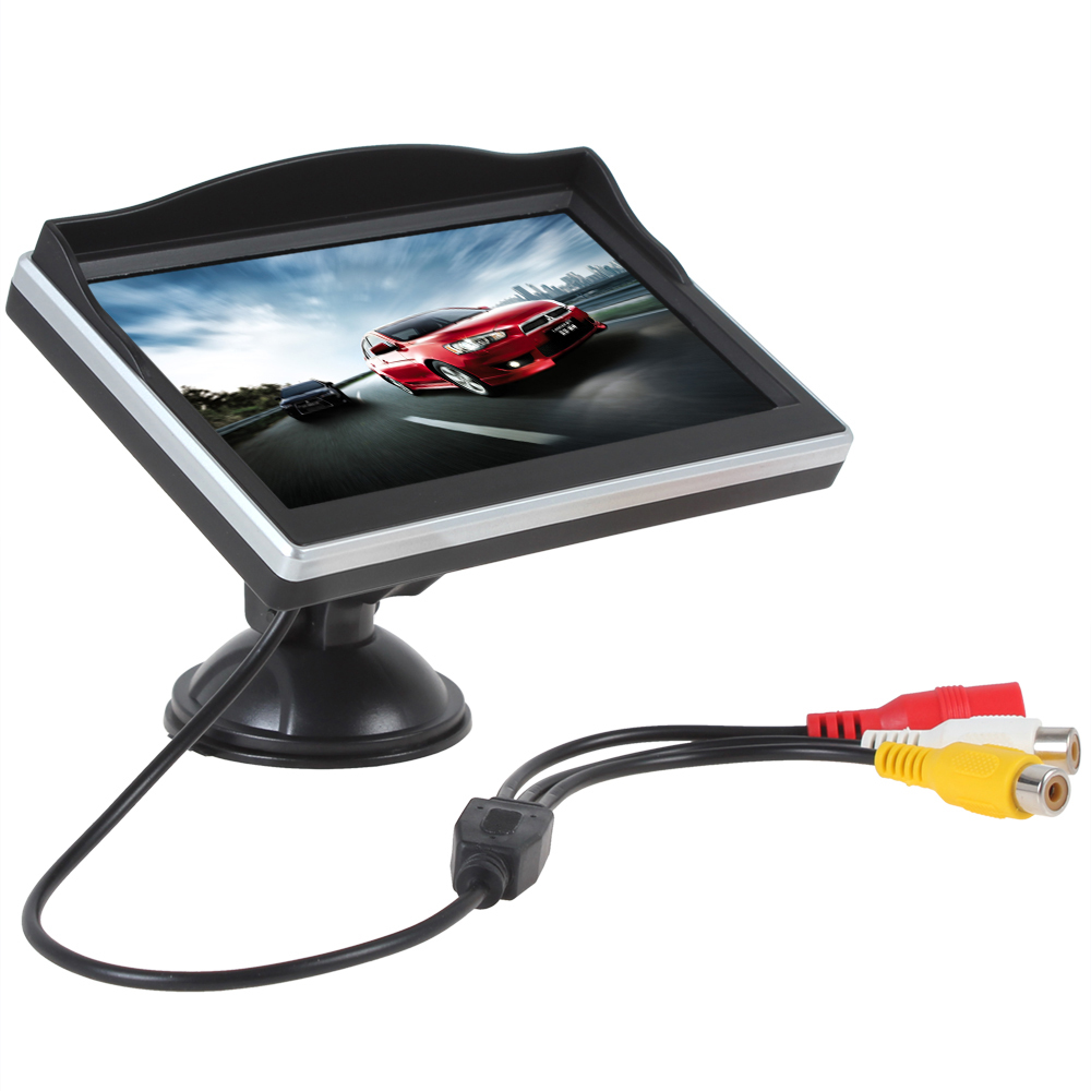 5 inch color tft lcd hd digital car rear view monitor parking + 7 ir lights waterproof 170 degree car rearview reverse camera