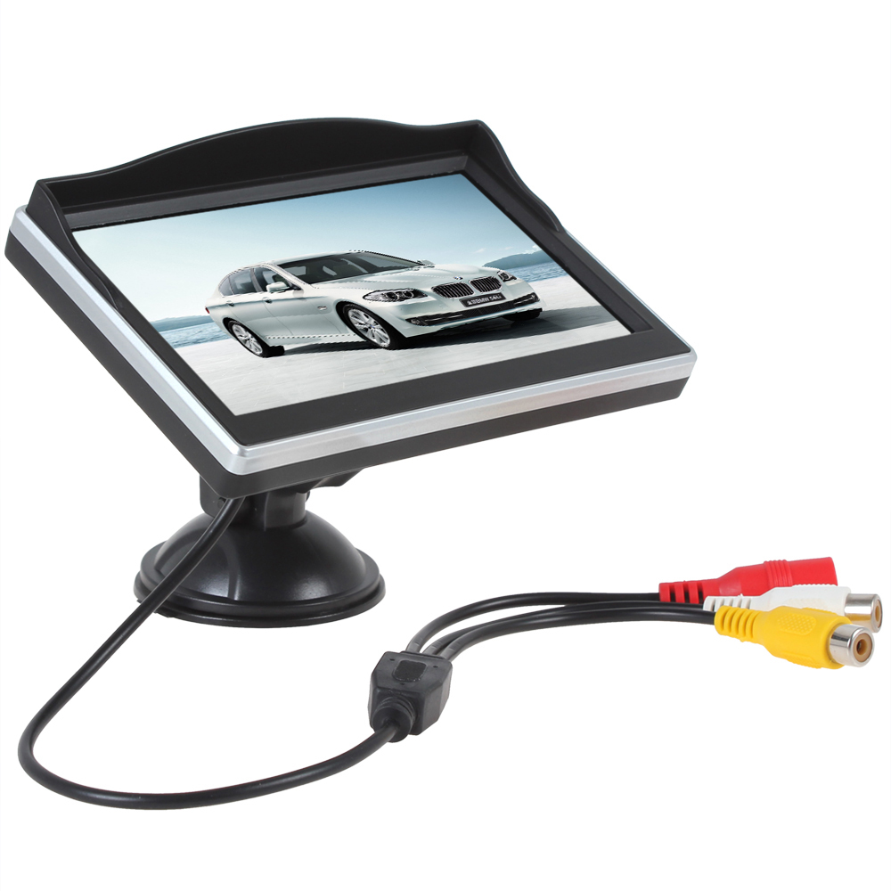 5 inch tft lcd 480 x 272 hd digital car rear view monitor parking + 18mm color waterproof car reverse rearview backup camera