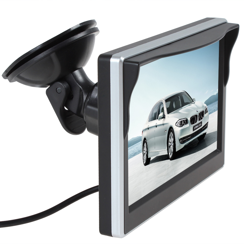 5 inch tft lcd 480 x 272 hd digital car rear view monitor parking + 18mm color waterproof car reverse rearview backup camera